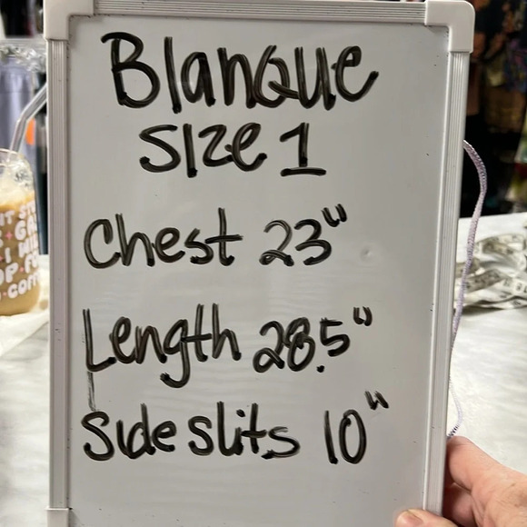 Blanque Black Long Sleeve Off Set Button Down Over shirt Jacket Lagenlook Size 1 - Picture 8 of 11